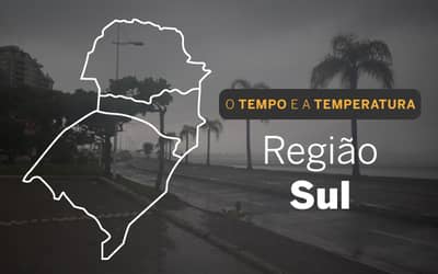O TEMPO E A TEMPERATURA: Chuva nos estados do Paraná e Santa Catarina nesta segunda-feira (2)
