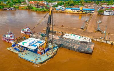 Porto de Parintins (AM) recebe novos módulos flutuantes e reforça operações no Festival Folclórico